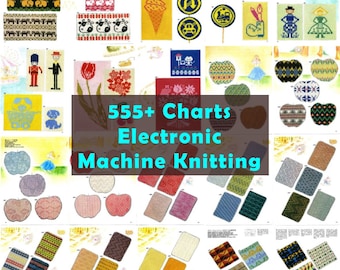 Stitch world Pattern Book 196 pages Pdf ebook electronic knitting machine Brother charts schemes diagrams lace fair isle weaving tuck slip