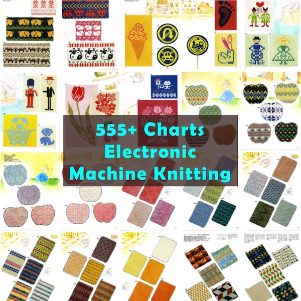 Stitch world Pattern Book 196 pages Pdf ebook electronic knitting machine Brother charts schemes diagrams lace fair isle weaving tuck slip
