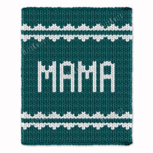 Mama vingergebreide deken - breipatroon - cadeau voor moeder - dikke grote garenkaart en schriftelijke instructies