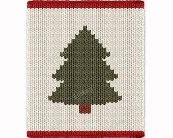 Easy Christmas Tree Finger Knit Blanket - Knitting Pattern, Xmas Holiday Hand Chunky Color Throw