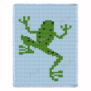 Couverture épaisse grenouille - modèle de tricot avec les doigts - PDF tricot pour enfants couleur afghane Jeté de 7 fils super volumineux Jumbo