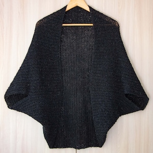 KNITTING PATTERN knit cocoon cardigan pdf pattern winter alpaca shrug sweater digital instant download women oversize shrug wool pullover