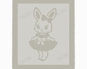 Patrón de tejido fácil para principiantes: manta de bebé Rabbit Girl (solo punto y revés)