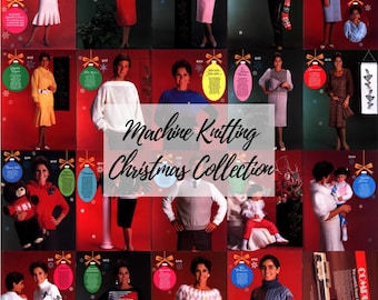 Christmas machine knitting patterns PDF magazine "KnitKing Volume No1" STANDARD GAUGE 4.5mm holidays xmas knitwears,deorations, womens mens