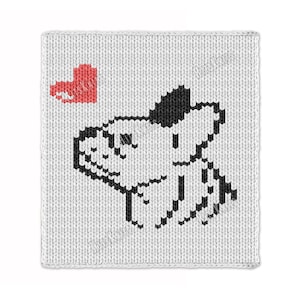 Französische Bulldogge Chunky Decke - Strickmuster PDF - Hund Intarsia Motiv Afghane stricken - Twin Größe Jumbo 7 Garn Haustierliebhaber Fingerwurf