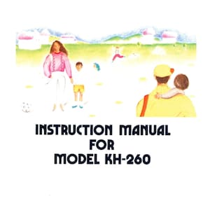 Manuale di istruzioni Brother KH-260 Macchina per maglieria Guida PDF per tutorial per maglieria KH 260 come lavorare a maglia in inglese Ebook anni '80 Vintge