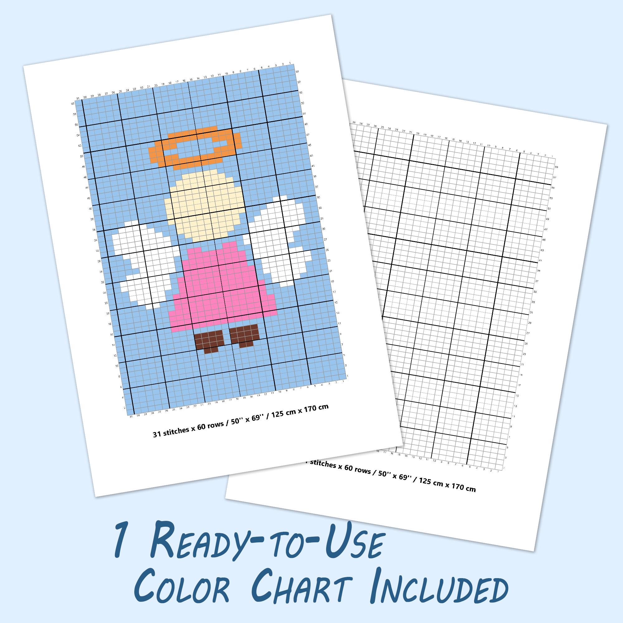 12 Clean Grid Charts - Finger Knitting - Loose No Loom Graph Templates ...