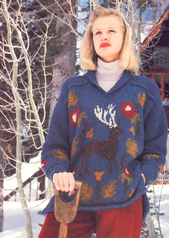 Schema di lavoro a maglia in PDF Maglione da boscaiolo Flora