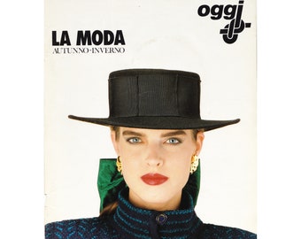 Vintage italian magazine 80s "Modamaglia Oggi" knit patterns Defendi Brother knitting machines womens mens childs kids garments home decor