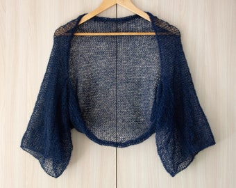Patrón de tejido de punto, bolero de mohair, patrón en PDF, vestido de noche, pareo, invierno, boda, chal, tutorial fácil, otoño, primavera, pareo, bolero, mujer