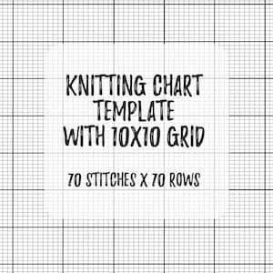 Knitting Chart Template (70 stitches x 70 rows) for Hand and Machine Knitting – Colorwork, Fair Isle, Intarsia – Digital Instant Download