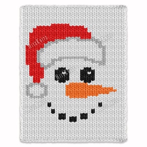 Coperta natalizia a maglia grossa con pupazzo di neve, modello PDF, coperta per bambini lavorata a maglia con filato grosso Jumbo 7, coperta di Babbo Natale per neonati e bambini piccoli