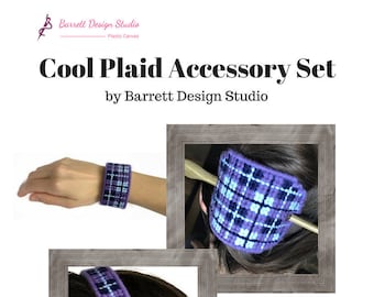Cool Plaid Accessory Set Kids Dress up Plastic Canvas e-Pattern Instant Download PDF Pattern