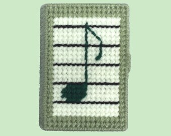 Music Note Needle Book Minder Plastic Canvas e-Pattern Instant Download PDF Eighth Note DIY Barrett Design