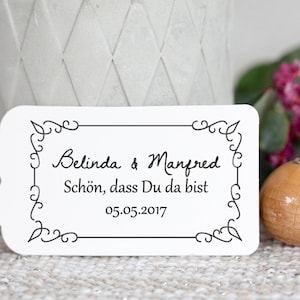 Stempel Hochzeit Gastgeschenk Schön, dass Du da bist_1