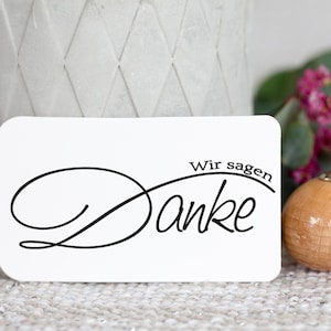 Holzstempel // Danke // Stempel Danksagung // Hochzeitsstempel // Wir sagen danke // DIY Papeterie