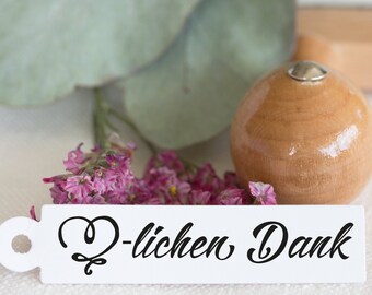 Holzstempel // Danke // Stempel Danksagung // Hochzeitsstempel // Herzlichen Dank // DIY Papeterie