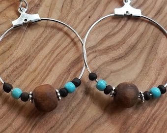 Turquoise Small Hoops