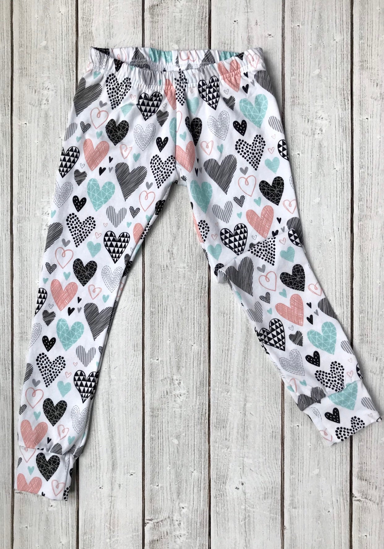 Valentines day baby pants heart toddler leggings valentine Etsy