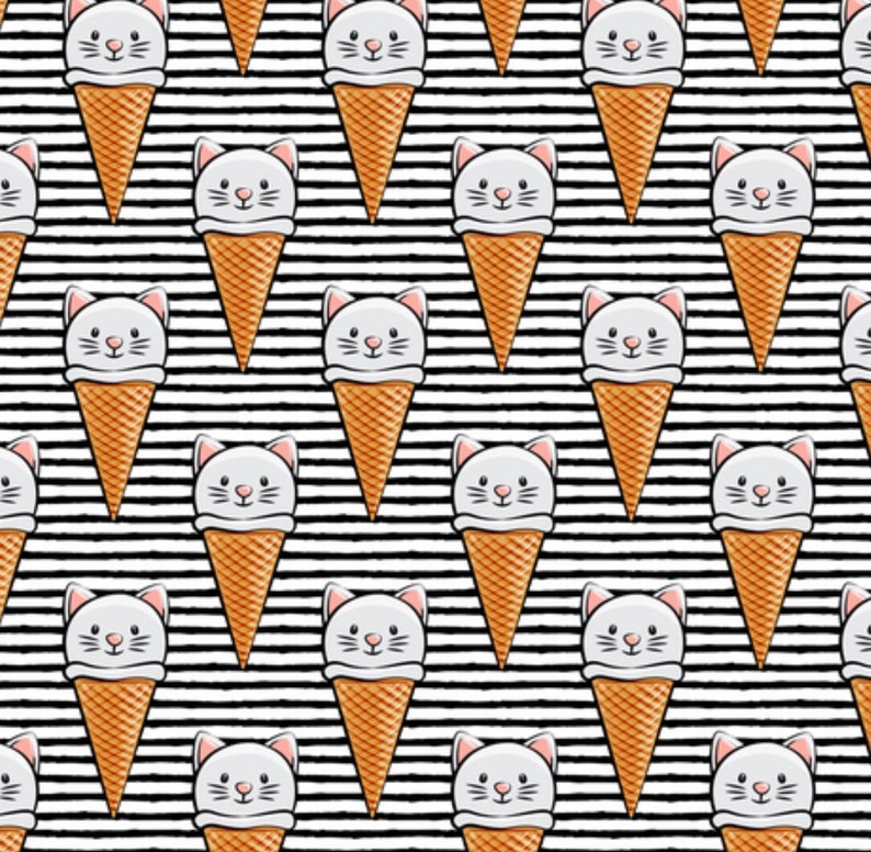 Cat girls skirt ice cream toddler skirt cat girls clothes cat skirt summer toddler skirt striped baby clothes ice cream girls skirt