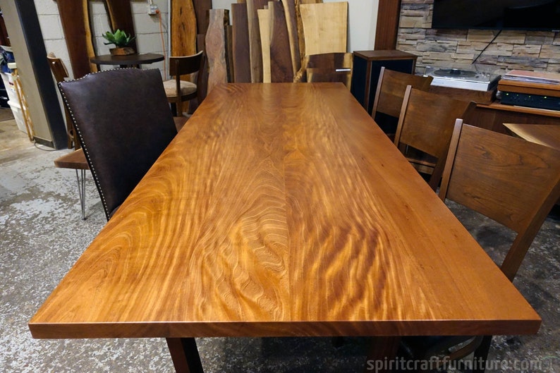 Solid wood Sapele dining table top top ONLY no legs kiln | Etsy