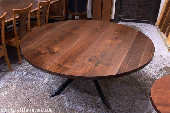 Custom Round Walnut Table Top Only No Legs Custom Round Walnut Table Top Only, Solid Wood Round Table Top