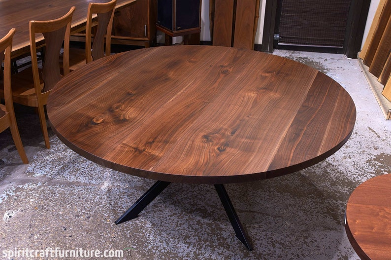 Custom Round Walnut Table Top top ONLY no legs custom Etsy