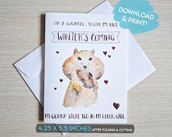 PRINTABLE New Girl Anniversary Card, Schmidt & Cece Card for Loved Ones, Instant Download