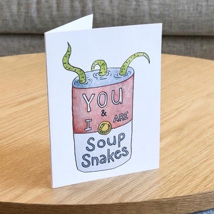 The Office Anniversary Card, Michael Scott Soup Snakes Card for Loved Ones, Office Ladies Card