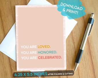 PRINTABLE Birth Mother's Day Card, Modern Bio Mom Card for Adoptive and Foster Families