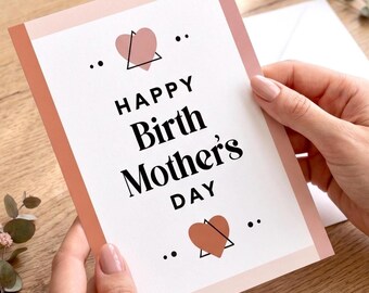 Birth Mother's Day Card, Modern Bio Mom Card for Adoptive and Foster Families