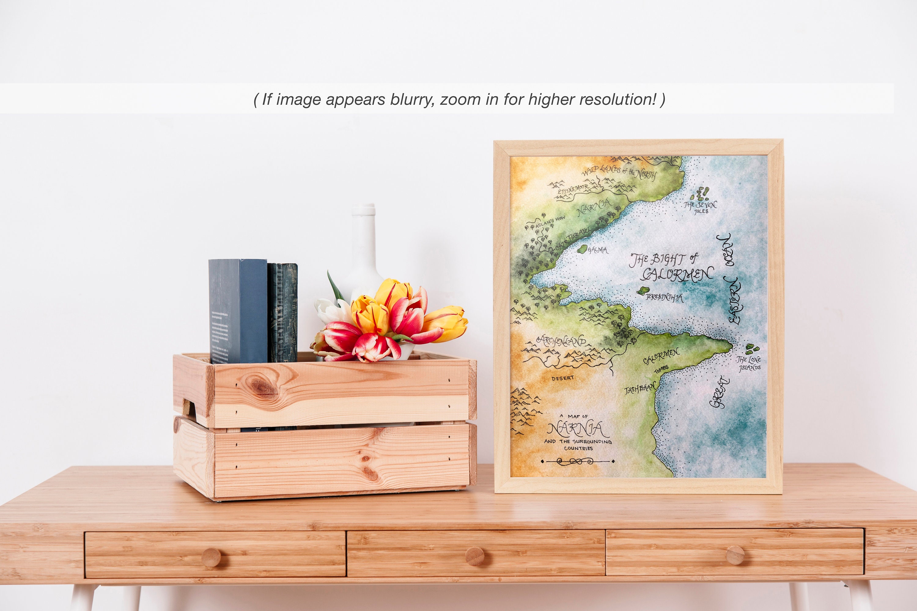 PRINTABLE Chronicles of Narnia Print Narnia Map Watercolor - Etsy