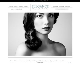 Elegance // Un thème de genèse WordPress tout simplement élégant pour la photographie