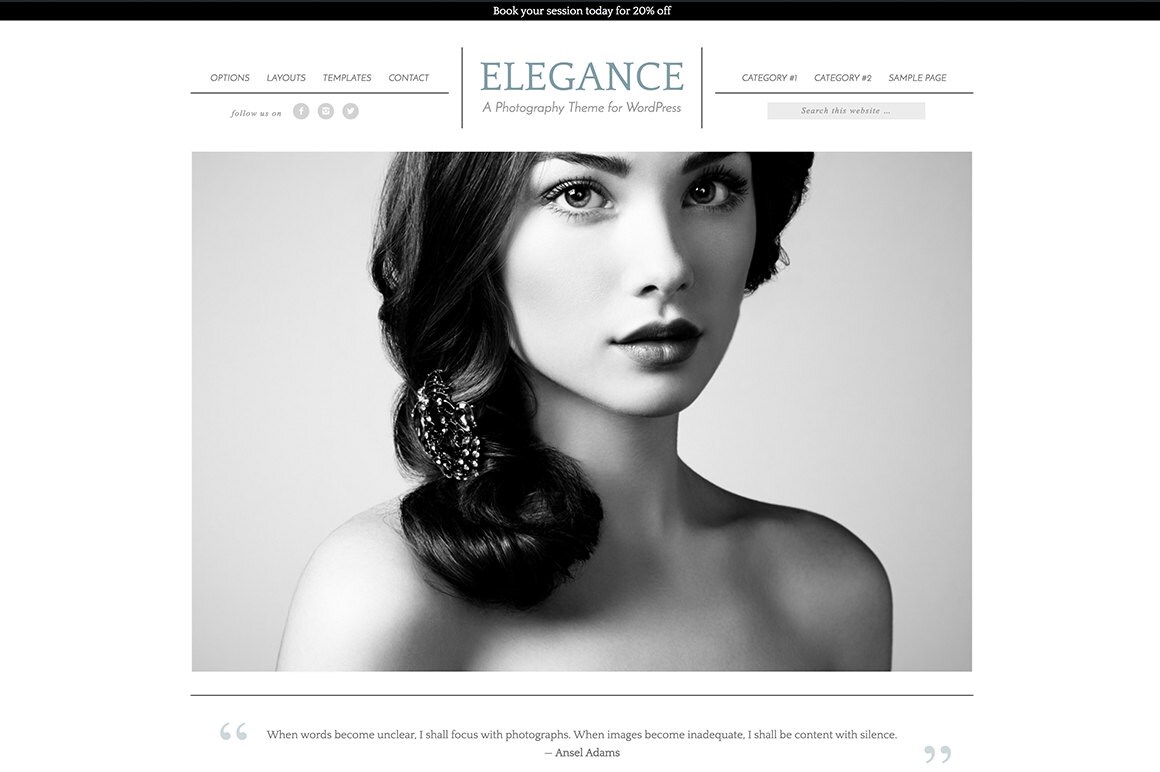 Elegance // A Simply Elegant Wordpress Genesis Theme for