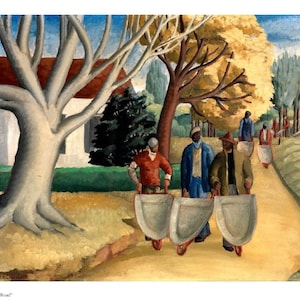 African American Art &quot;Coming Down the Road&quot; by Margaret Dodson 8 1/2 x 11 in. Print