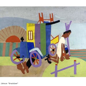 African American Art &quot;Breakdown&quot; by William H. Johnson ,  8 x 10 in. Print