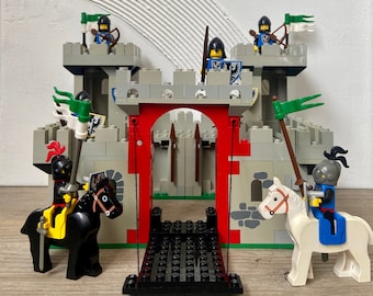 LEGO 6073 - Black Falcons Knight's Castle Building Bricks - Original Set with Mini Figures, Horses, Instructions & Box - Vintage Play Set