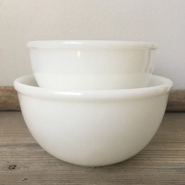 Milk Glass Mixing Bowls Etsy