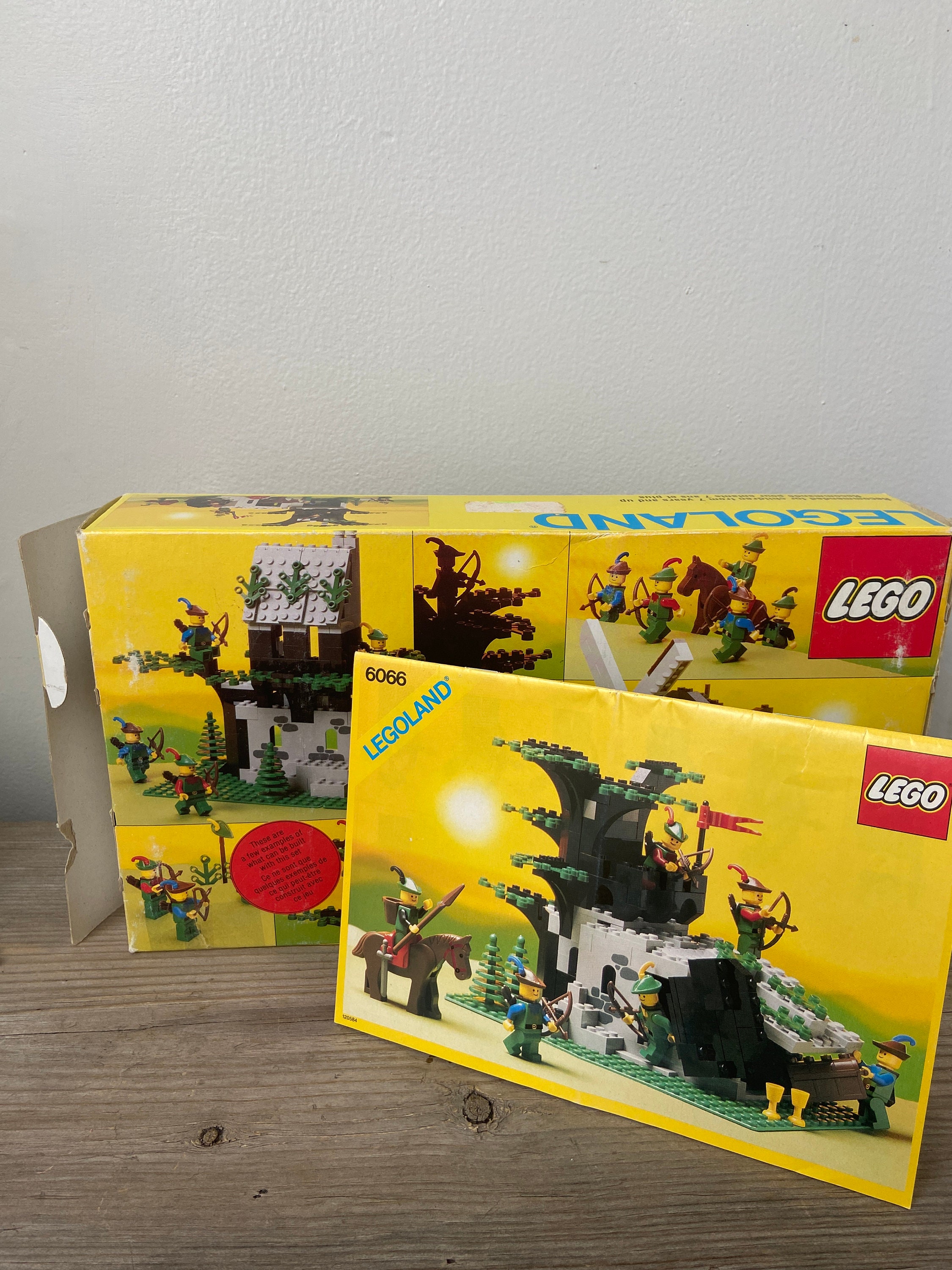 LEGO Set 6066 Forestmen Camouflaged Outpost Building Bricks Instructions Box AKA Robin Hood s Secret Cave 1987 100 Complete Set Etsy