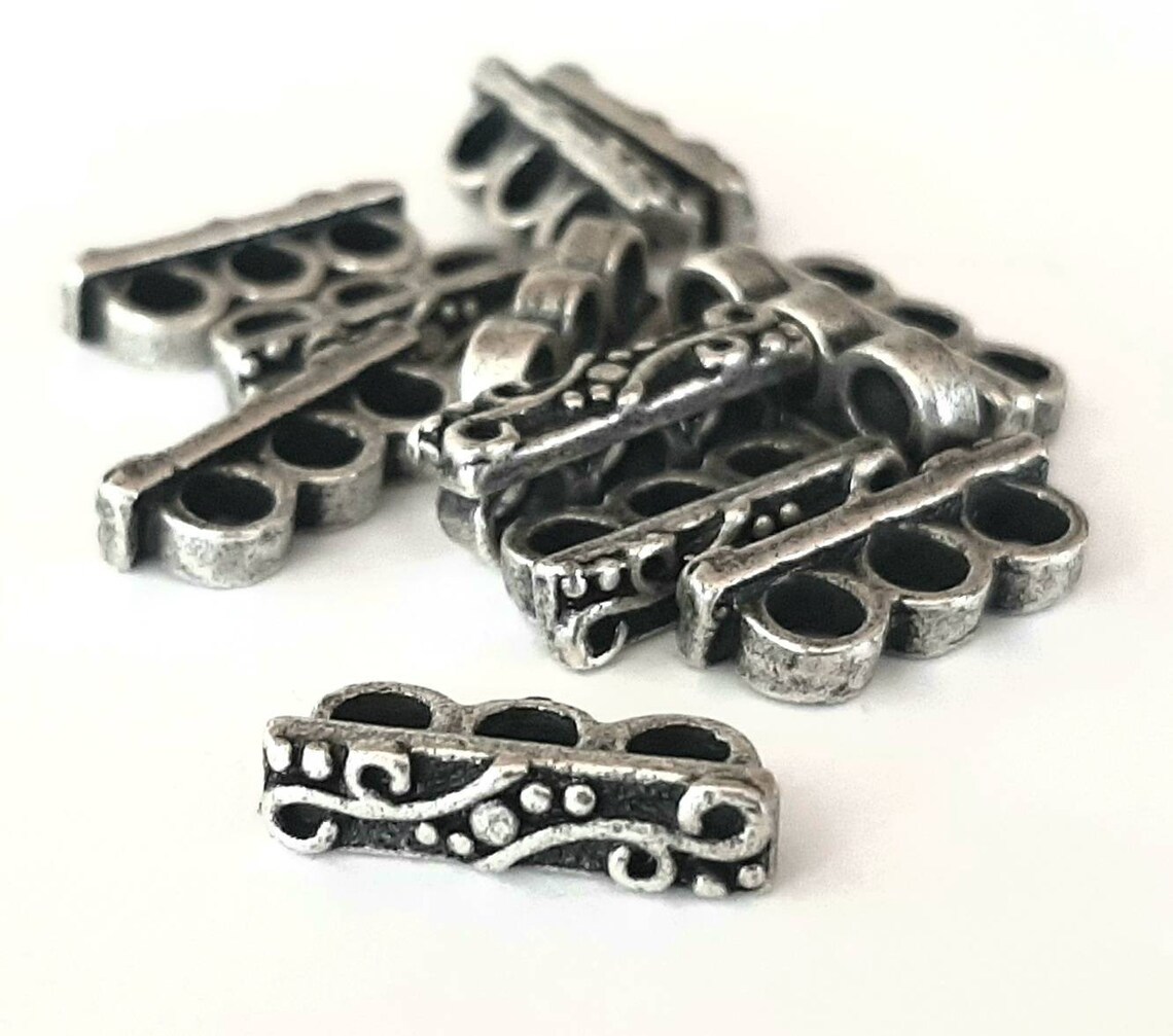 12 Piece Spacer Bars Jewelry Making Parts 3 Hole Slides Etsy UK