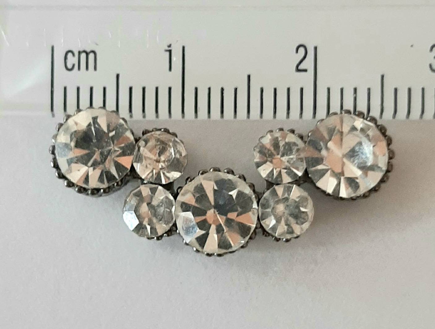3 jewelry slides crystal clusters gunmetal necklace parts Etsy