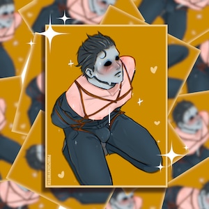 Holographic Michael Myers Halloween Shibari Sticker Horror Dead by Daylight DBD Anime