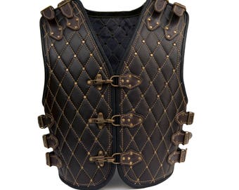 Viking Conung handmade genuine leather motorcycle biker vest