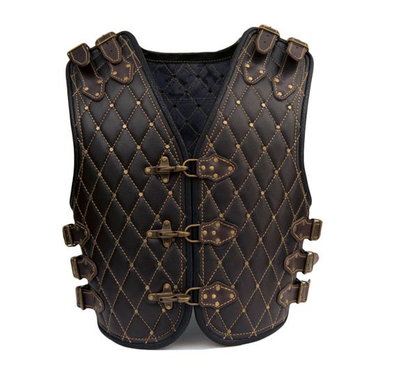 Donna Vera Pelle Laced Up Moto Biker Gilet Gilet Da Donna Gillette