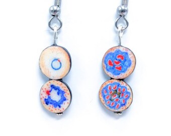 Plasmodium vivax Ontwikkeling Drop Earrings -- Ontwikkeling van Trophozoïeten en Schizonts -- Wetenschapsjuwelen