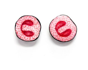 Eosinophil Stud Earrings II -- White Blood Cells -- Unique Handmade Item -- Science Jewellery