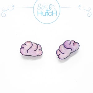 Mini Brain Cartoon Stud Earrings -- Unique Item -- Science Jewellery --
