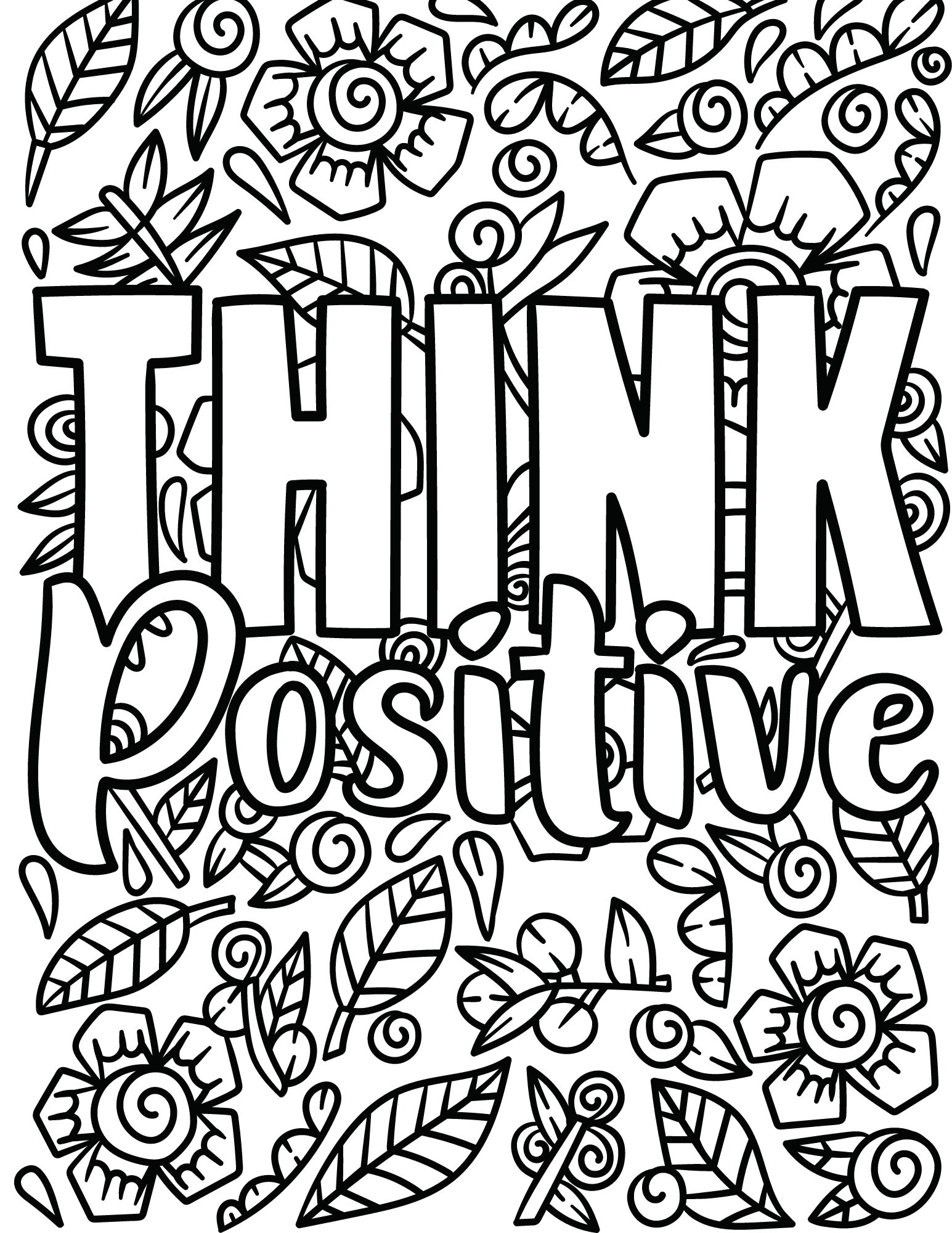 Positivity Coloring Book - Etsy