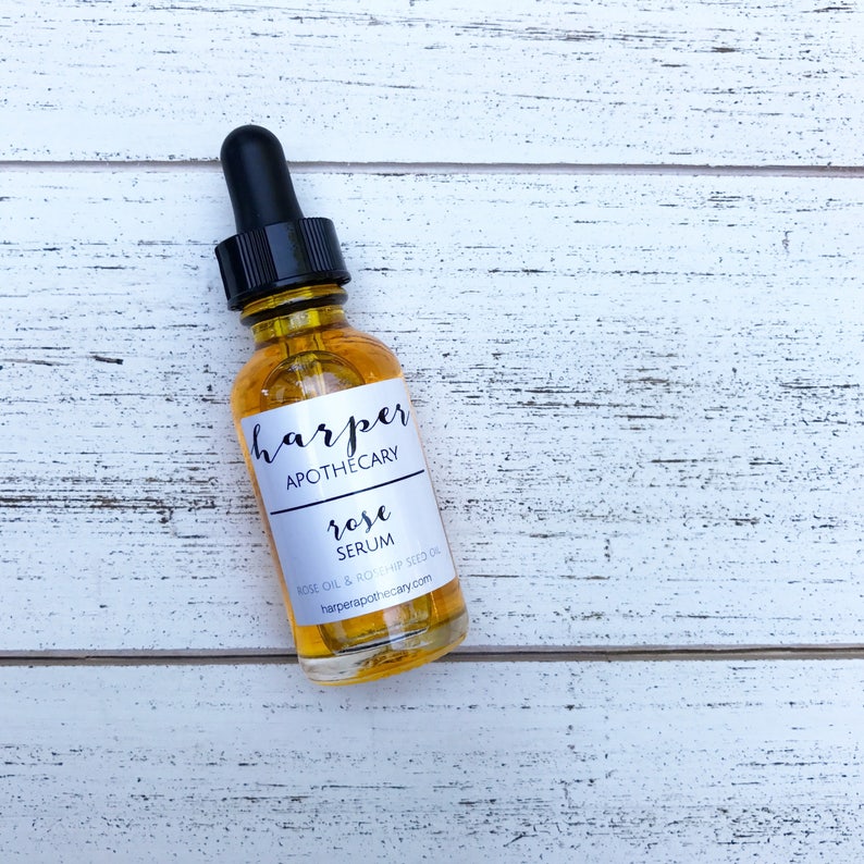 Rose Facial Serum / Rose Essential Oil / Face Oil / Rosehip Etsy