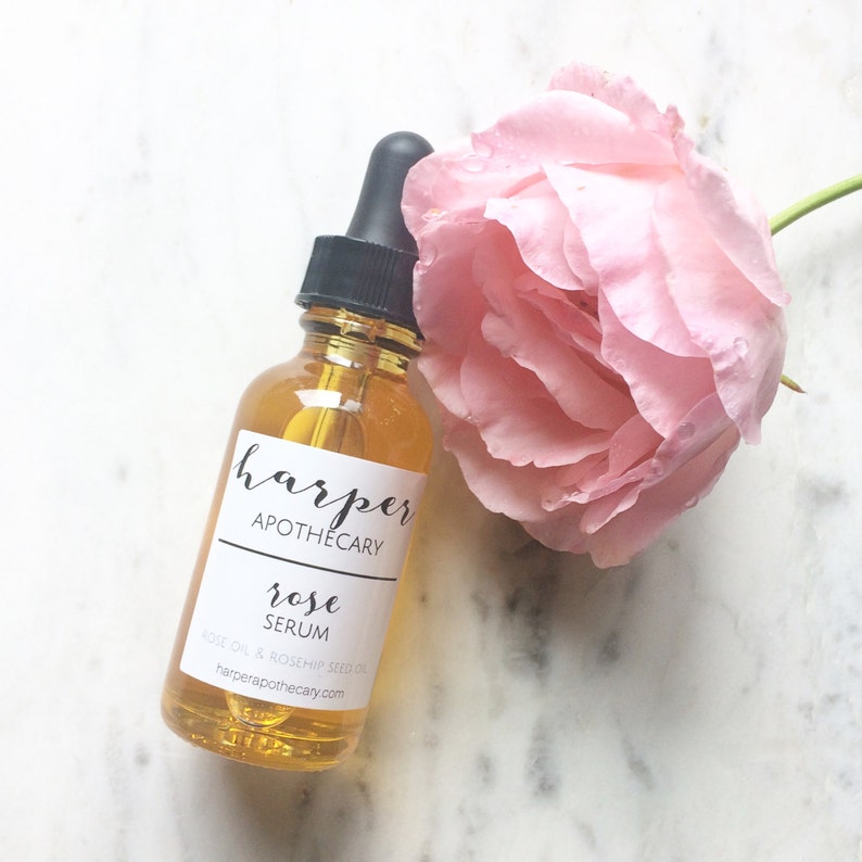 Rose Facial Serum / Rose Essential Oil / Face Oil / Rosehip Etsy